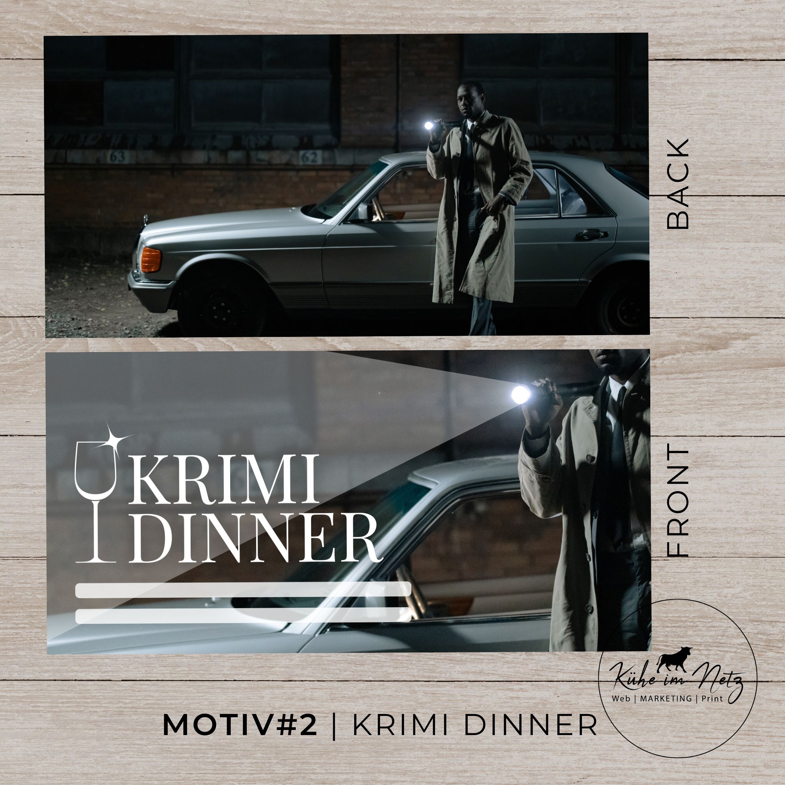 EVENTKARTE Krimi Dinner **personalisierbar** Sofortdownload | Motiv #2 – Bild 2