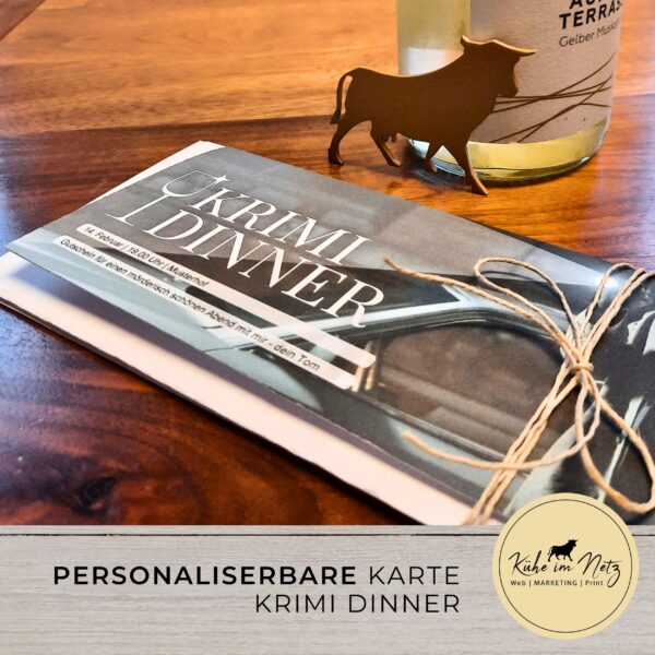 EVENTKARTE Krimi Dinner **personalisierbar** Sofortdownload | Motiv #2