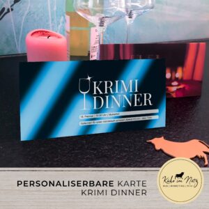 EVENTKARTE Krimi Dinner **personalisierbar** Sofortdownload | Motiv #4