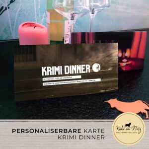 EVENTKARTE Krimi Dinner **personalisierbar** Sofortdownload | Motiv #3