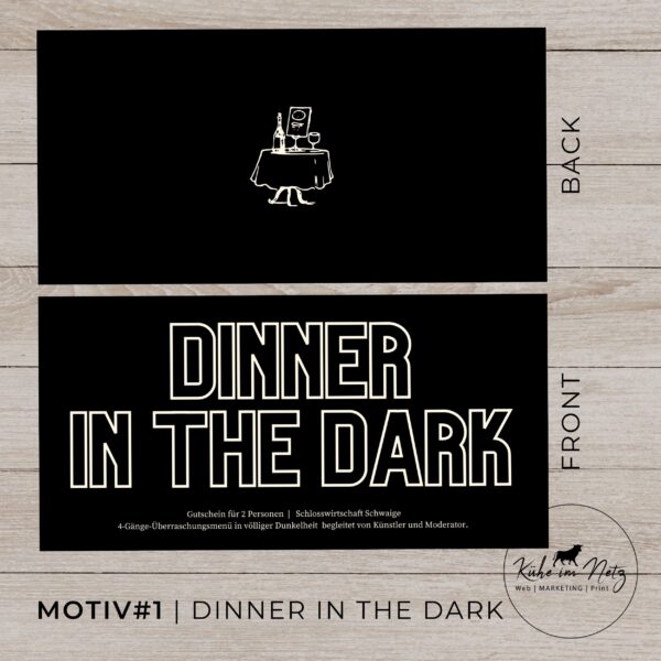 EVENTKARTE Dinner in the dark **personalisierbar** Sofortdownload | Motiv #1 – Bild 2