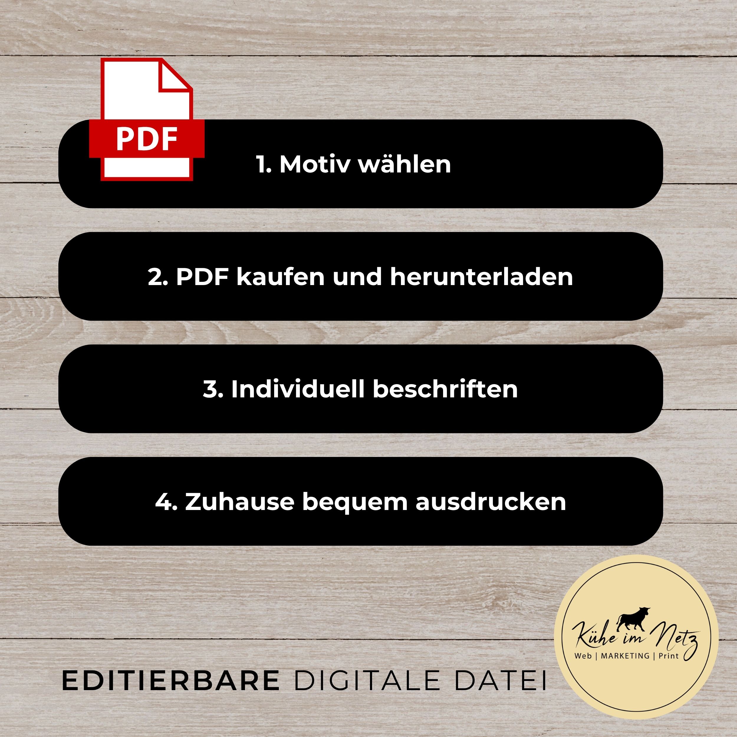 EVENTKARTE Dinner in the dark **personalisierbar** Sofortdownload | Motiv #1 – Bild 3