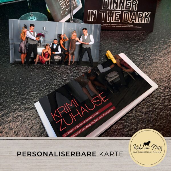 EVENTKARTE Krimi Zuhause **personalisierbar** Sofortdownload | Motiv #2