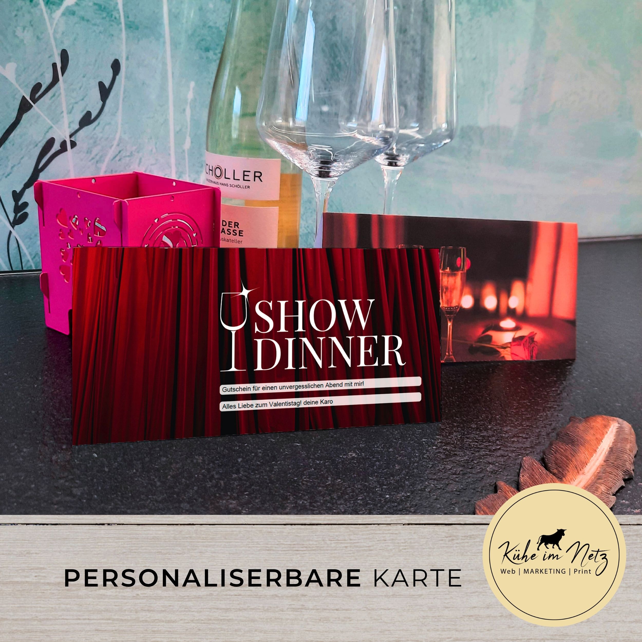 EVENTKARTE Show Dinner **personalisierbar** Sofortdownload | Motiv #1