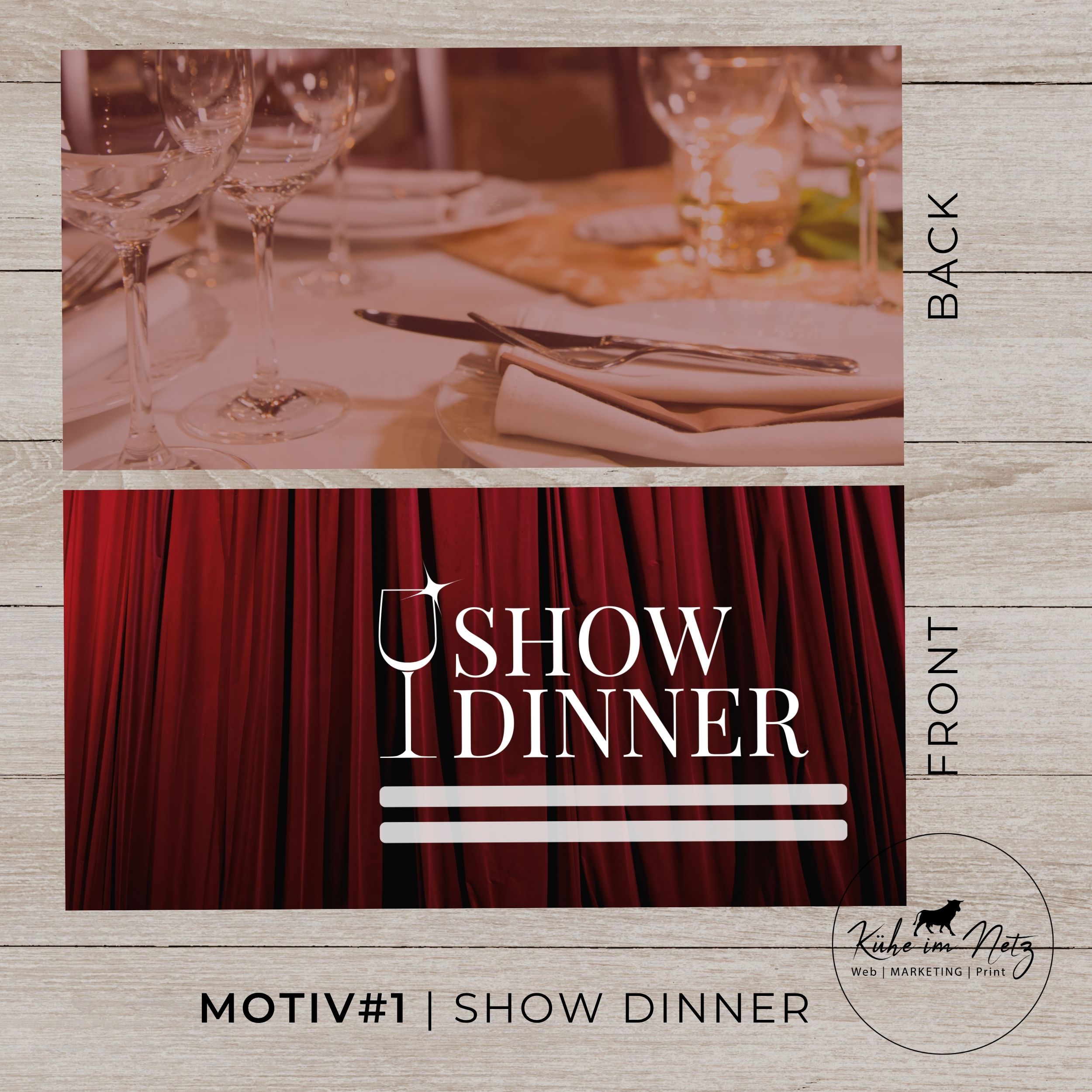 EVENTKARTE Show Dinner **personalisierbar** Sofortdownload | Motiv #1 – Bild 2