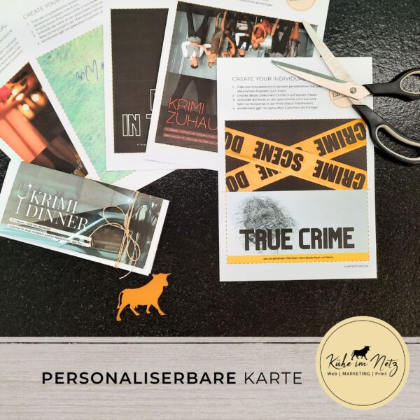 EVENTKARTE Krimi Dinner **personalisierbar** Sofortdownload | Motiv #2 – Bild 4