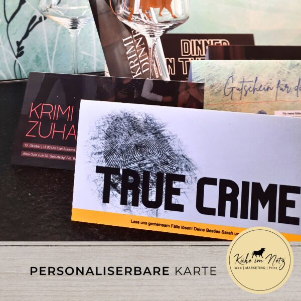 EVENTKARTE True Crime **personalisierbar** Sofortdownload | Motiv #3
