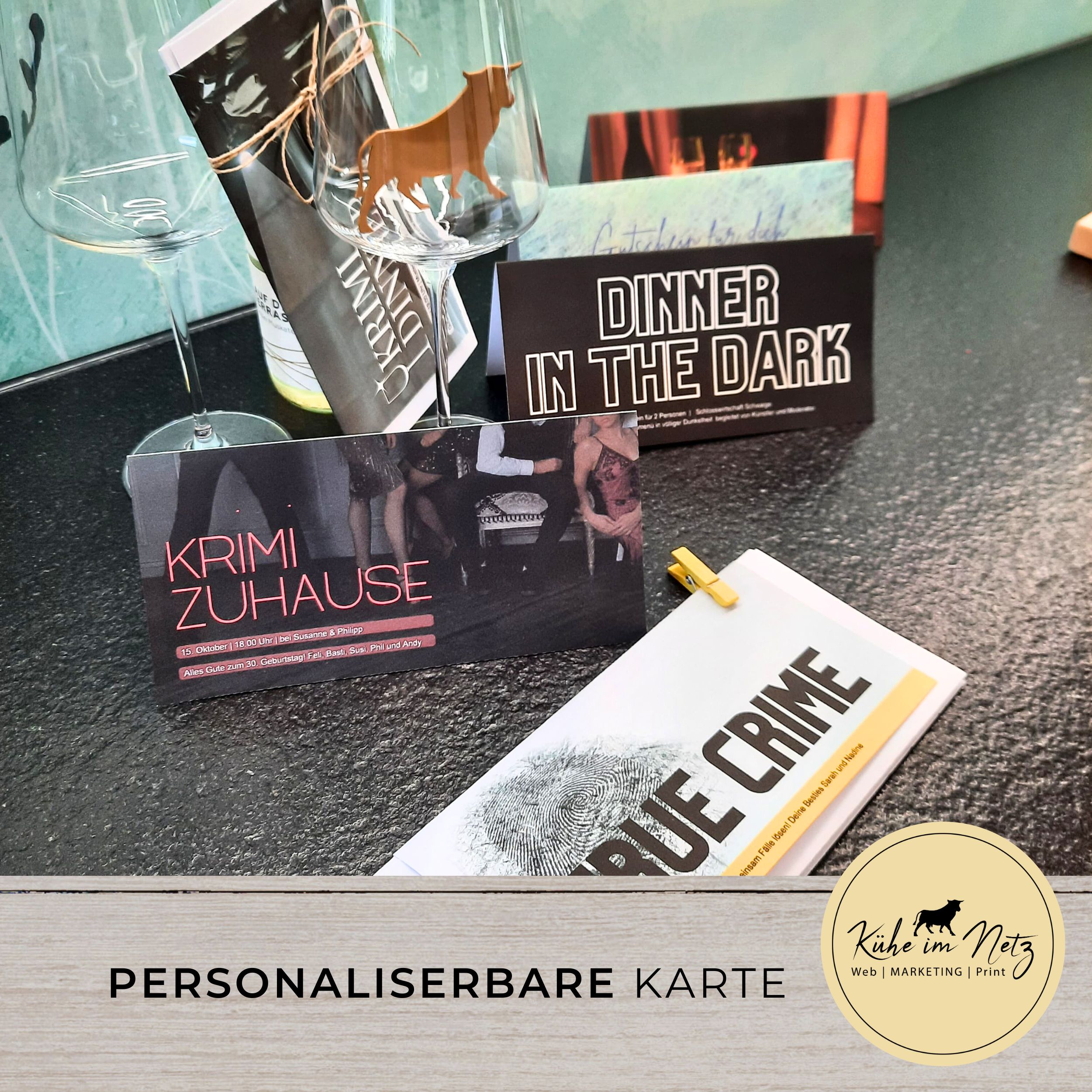 EVENTKARTE Krimi Dinner **personalisierbar** Sofortdownload | Motiv #1 – Bild 5