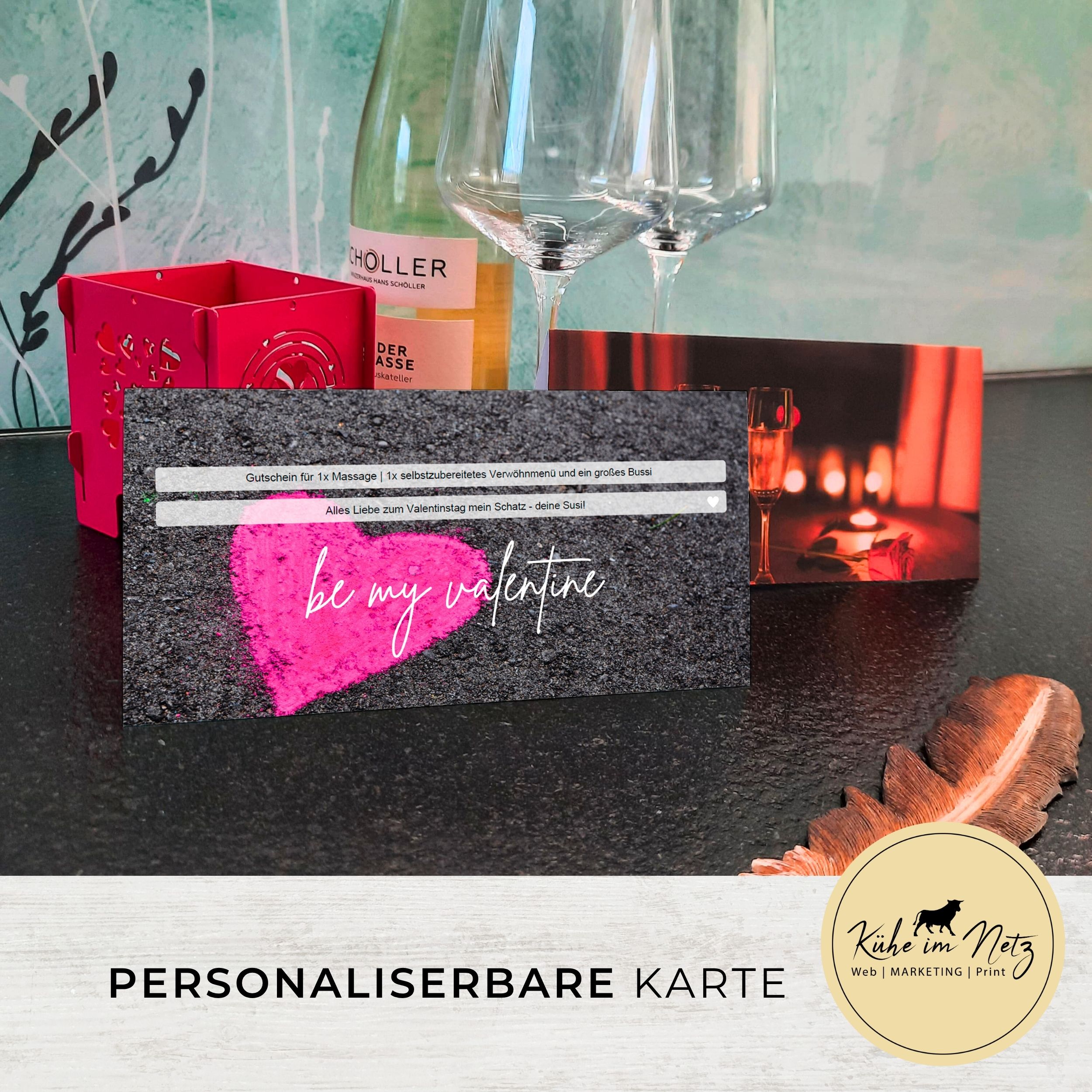 EVENTKARTE Zeit zu Zweit **personalisierbar** Sofortdownload | Motiv #1