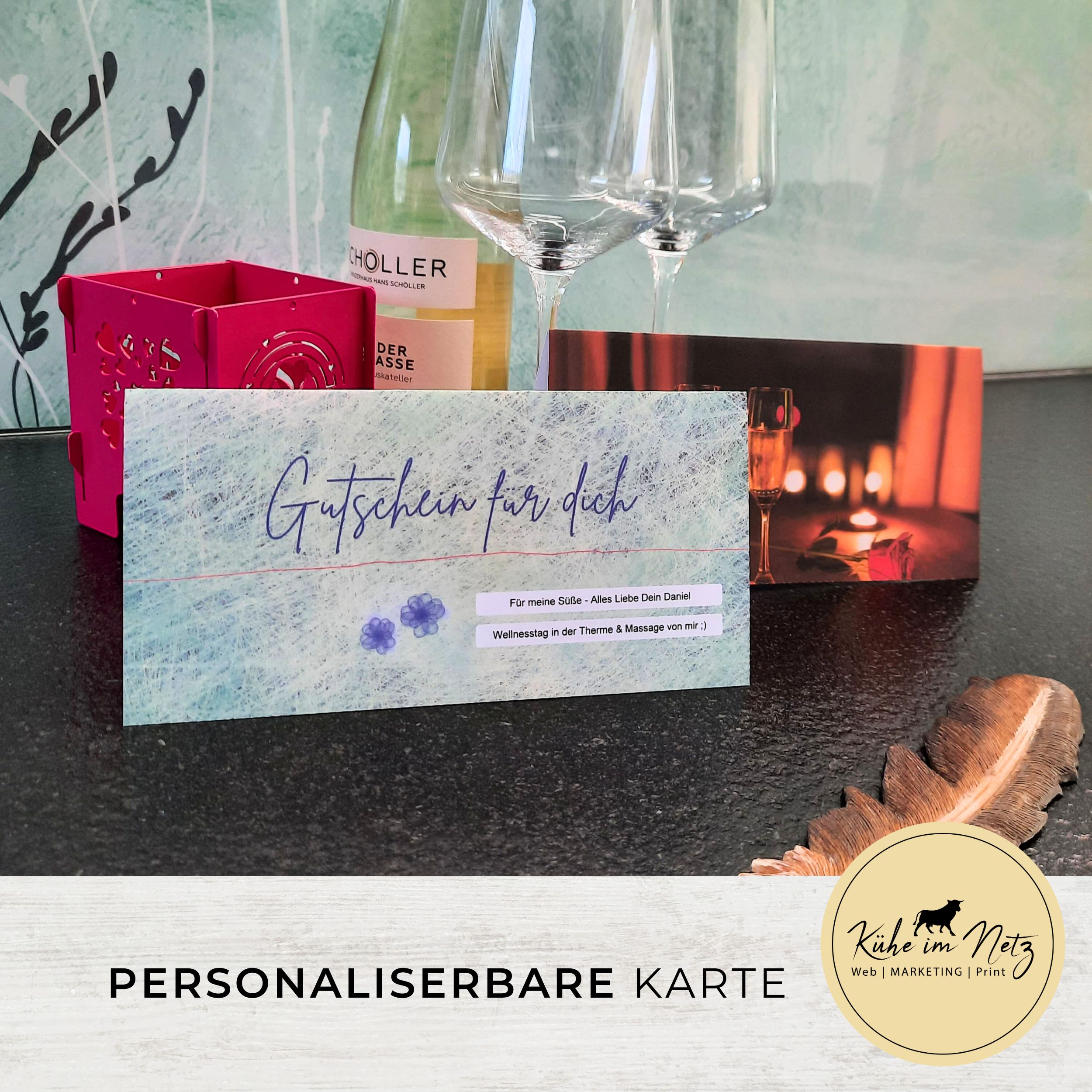 EVENTKARTE Gutschein für Dich **personalisierbar** Sofortdownload | Motiv #2