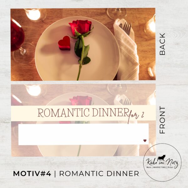EVENTKARTE Romantic Dinner **personalisierbar** Sofortdownload | Motiv #4 – Bild 2